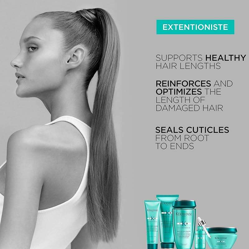 Kerastase Resistance Bain Extentioniste Shampoo - Length Strengthening Shampoo For Damaged Hair, Protects Hair and Scalp from External Aggressors - Image 4