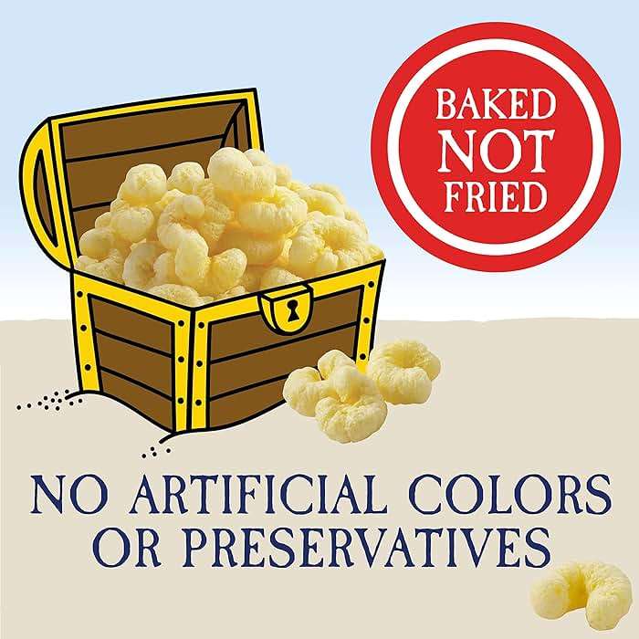 Pirate's Booty Aged White Cheddar Cheese Puffs, Gluten-Free, Kids Snacks, 0.5oz (24ct) - Image 5