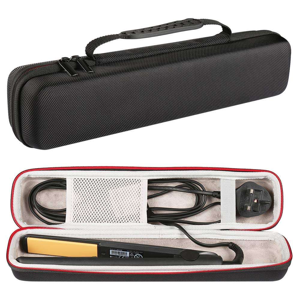 Faylapa Hard Carry Travel Case for Hair Straightener Iron,Hair Straightener EVA Case for Vacation (Accessories Not Include,Black) - Image 1
