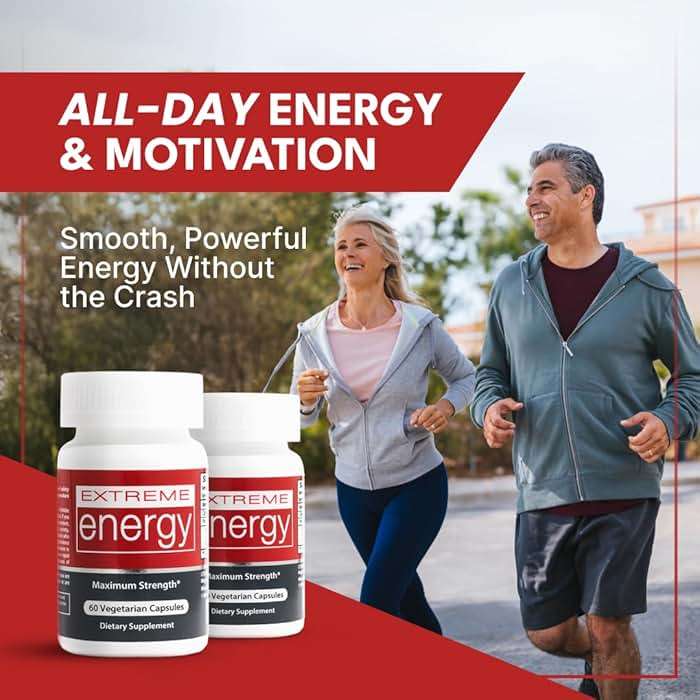 Herbal Nitro Extreme Energy Pills - 6 to 10 Hour Boost, No Crash or Jitters Maximum Strength Natural Energy Supplement for Women & Men - Fatigue, Focus & Motivation (60 Count) - Image 2