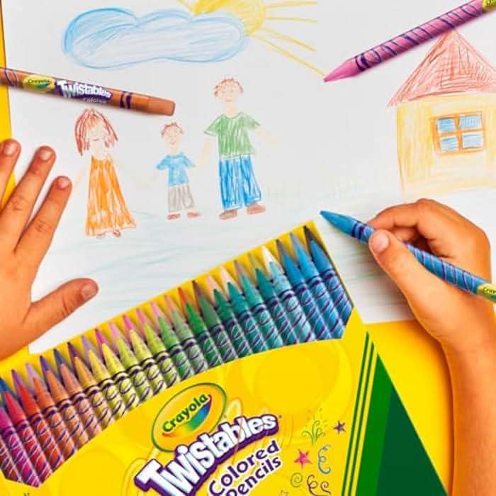 Crayola Twistables Colored Pencil Set (50ct), Cool Back to School Supplies for Kids, No Sharpen Colored Pencils for Girls & Boys, 4+ [Amazon Exclusive] - Image 2
