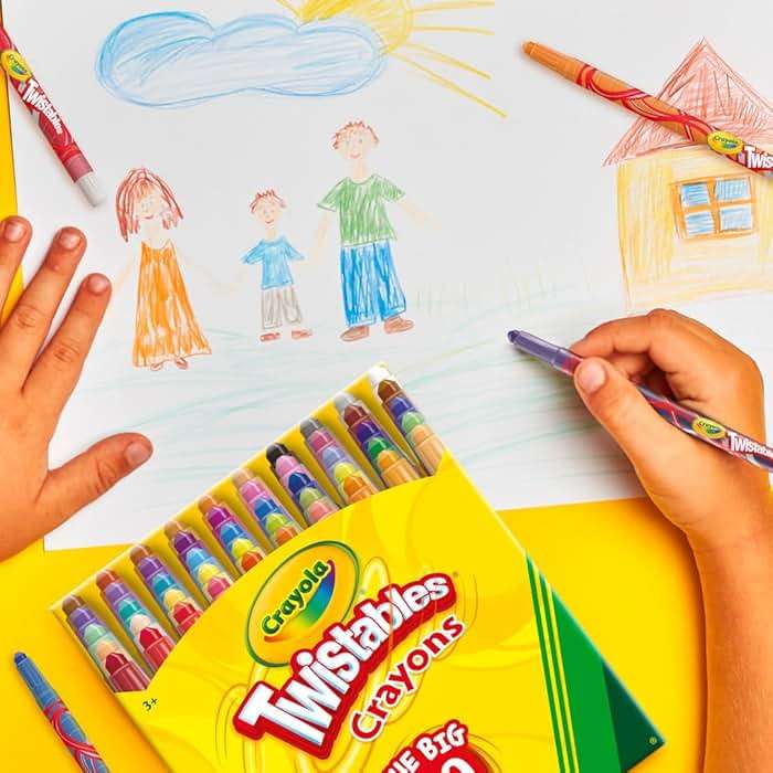 Crayola Mini Twistables Crayons for Kids (50ct), Essential Easter Basket Stuffers, No Peel Crayons for Coloring Books, Gift for Toddlers & Kids, Arts & Crafts Supplies, 3+ - Image 2