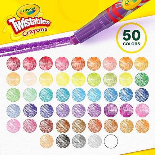 Crayola Mini Twistables Crayons for Kids (50ct), Essential Easter Basket Stuffers, No Peel Crayons for Coloring Books, Gift for Toddlers & Kids, Arts & Crafts Supplies, 3+ - Image 4