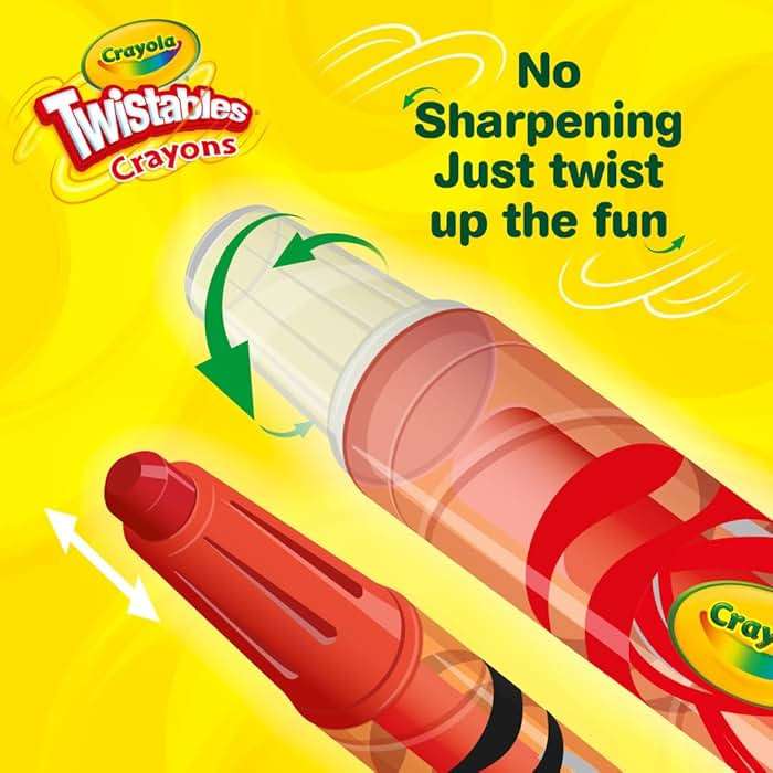 Crayola Mini Twistables Crayons for Kids (50ct), Essential Easter Basket Stuffers, No Peel Crayons for Coloring Books, Gift for Toddlers & Kids, Arts & Crafts Supplies, 3+ - Image 5