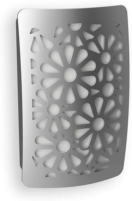 Westek NL-DPFL-N Floral Decoplug Night Light, Satin Nickel - Image 1