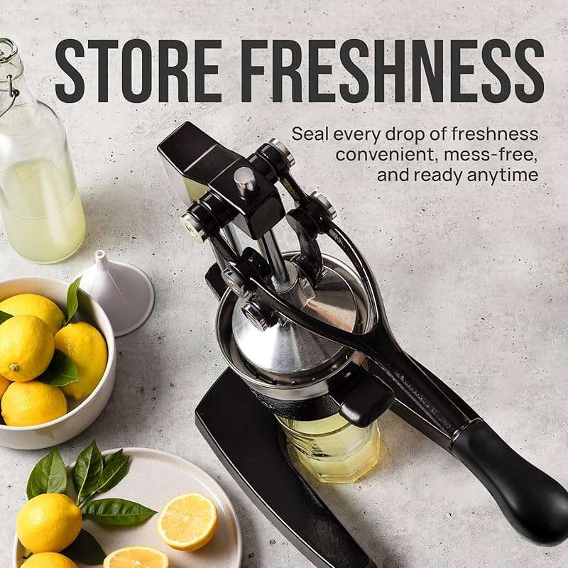 Zulay Kitchen Cast Iron Juicer - Heavy Duty Manual Juicer with Detachable Strainers for Easy Cleaning, Orange Juice Press for Citrus Fruits, Perfect for Bartenders, Juice Lovers & Health Enthusiasts - Image 7
