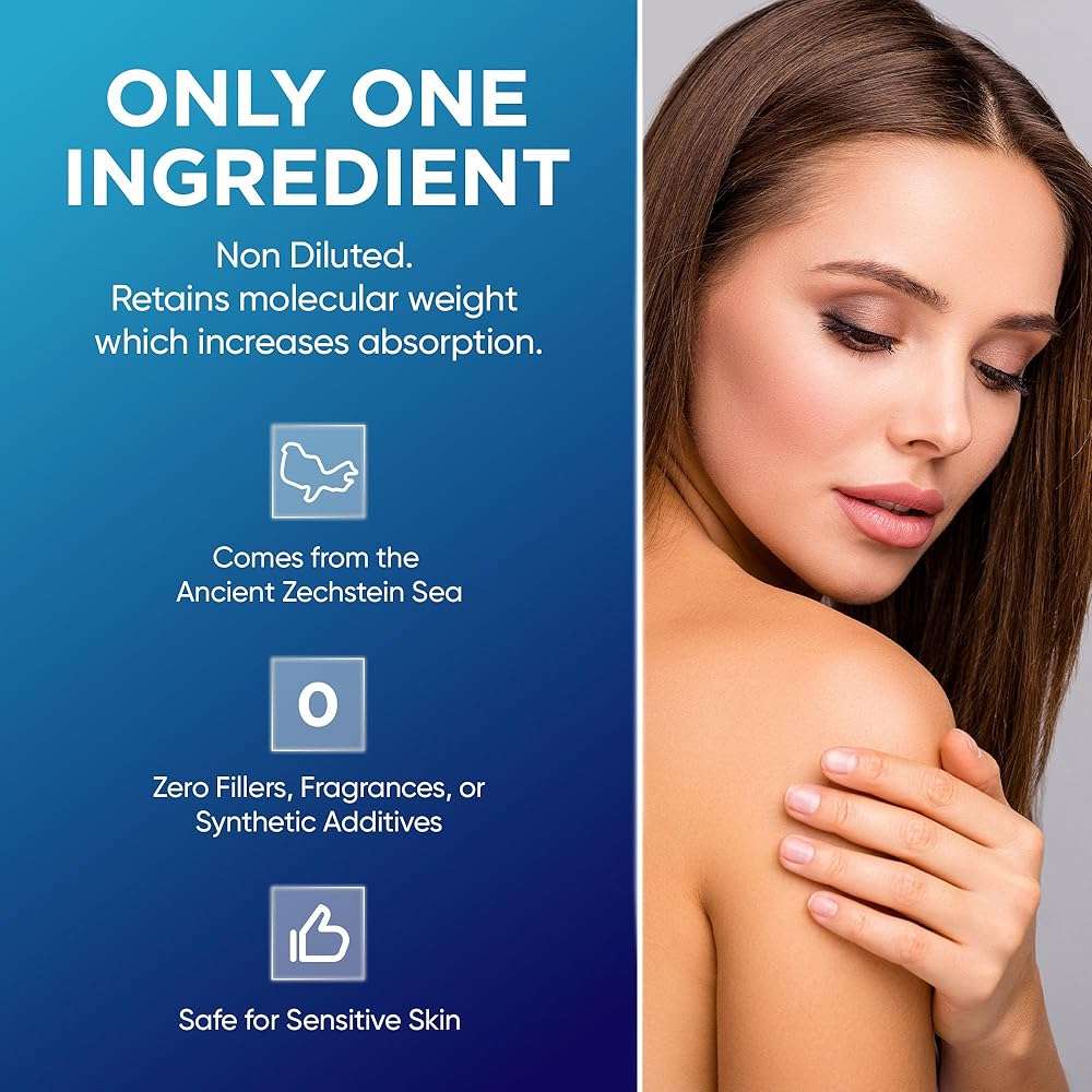 Topical Magnesium Oil Spray Glass Bottle from Ancient Zechstein Sea and Trace Mineral 7 floz - Transdermal Pure Magnesium Spray Oil for Feet, Muscle Relaxation, Leg Cramps, Sleep and Overall Health - Image 2