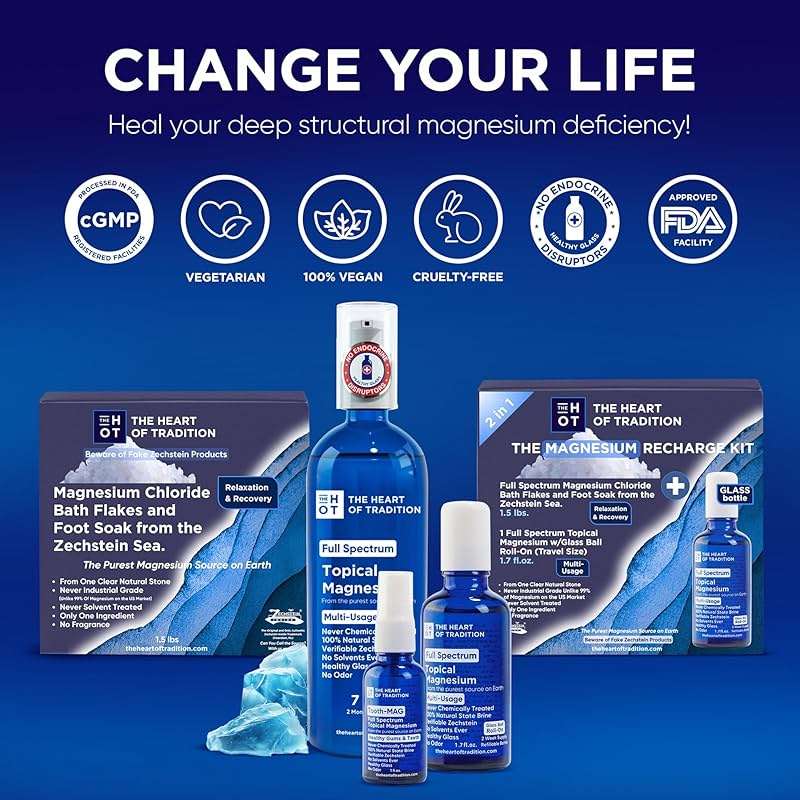 Topical Magnesium Oil Spray Glass Bottle from Ancient Zechstein Sea and Trace Mineral 7 floz - Transdermal Pure Magnesium Spray Oil for Feet, Muscle Relaxation, Leg Cramps, Sleep and Overall Health - Image 8