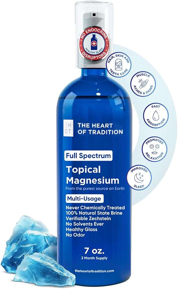 Topical Magnesium Oil Spray Glass Bottle from Ancient Zechstein Sea and Trace Mineral 7 floz - Transdermal Pure Magnesium Spray Oil for Feet, Muscle Relaxation, Leg Cramps, Sleep and Overall Health - Image 9