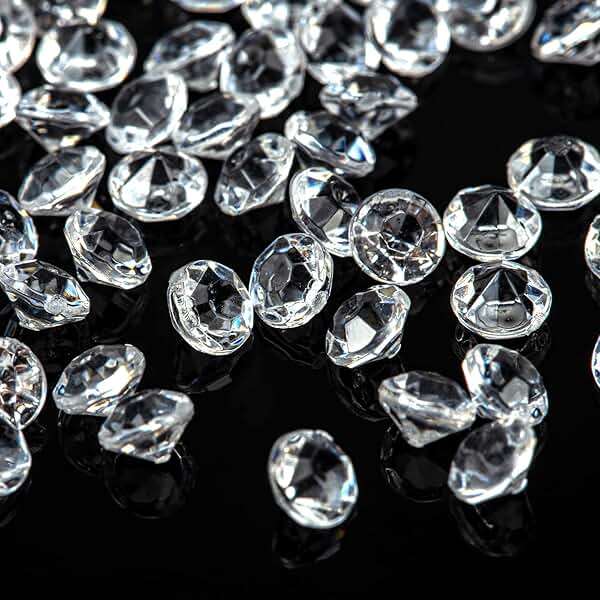 FUTUREPLUSX 10000PCS Fake Diamonds, 4.5mm Mini Clear Diamonds Decoration Acrylic Crystal Vase Fillers Table Scatter Confetti Gems for Wedding Bridal Shower Birthdays Graduation Party Home Decor - Image 8
