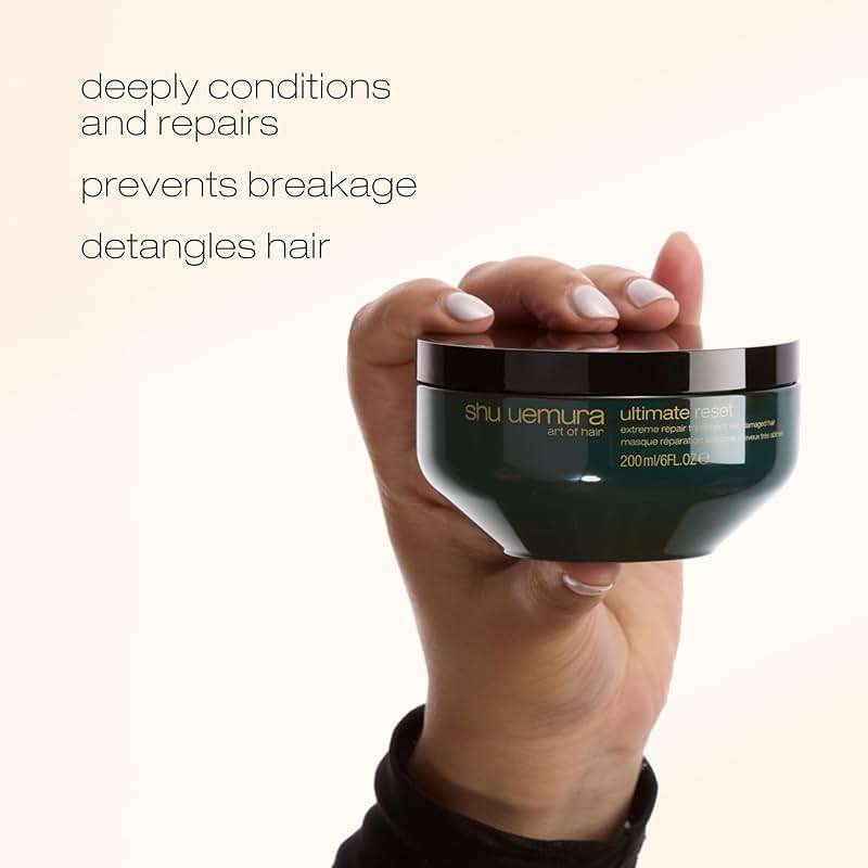 shu uemura art of hair ultimate reset extreme repair mask for very damaged hair - formulated with japanese rice extract to prevent split ends and breakage, deeply conditions and nourishes hair - Image 4