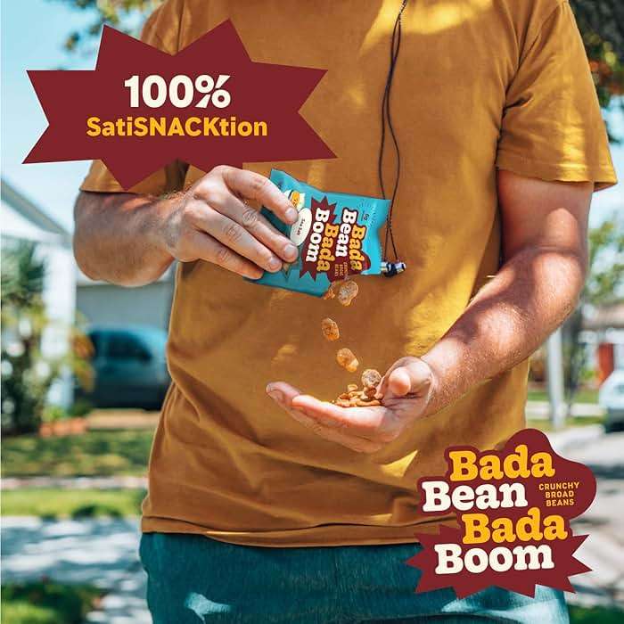 Enlightened Bada Bean Bada Boom Roasted Fava Beans, Dried Broad Beans - 110 Calories, 4g Fiber, 6g Plant-Based Protein, Gluten-Free, Vegan, Plant Based Snacks - 1 Ounce (Pack of 24) - Image 5
