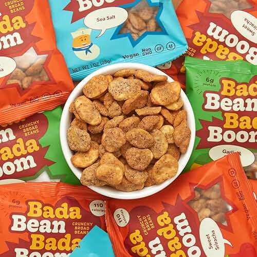 Enlightened Bada Bean Bada Boom Roasted Fava Beans, Dried Broad Beans - 110 Calories, 4g Fiber, 6g Plant-Based Protein, Gluten-Free, Vegan, Plant Based Snacks - 1 Ounce (Pack of 24) - Image 7