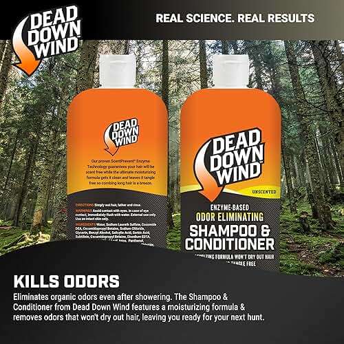 Dead Down Wind Shampoo & Conditioner | 12 oz Bottle | Odor Eliminator, Hunting Accessories | Gentle Shampoo & Conditioner for Hunting | Safe for Sensitive Skin, Orange, Model:121218 - Image 2