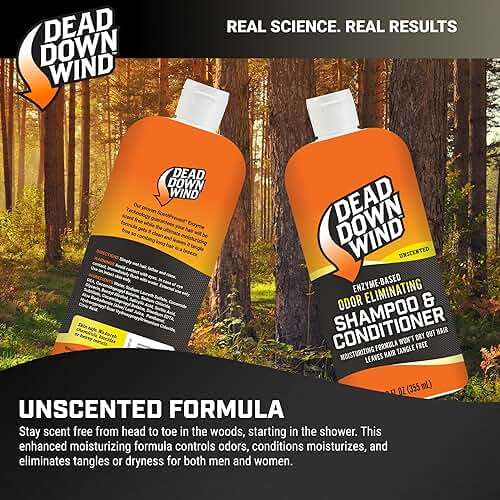 Dead Down Wind Shampoo & Conditioner | 12 oz Bottle | Odor Eliminator, Hunting Accessories | Gentle Shampoo & Conditioner for Hunting | Safe for Sensitive Skin, Orange, Model:121218 - Image 4