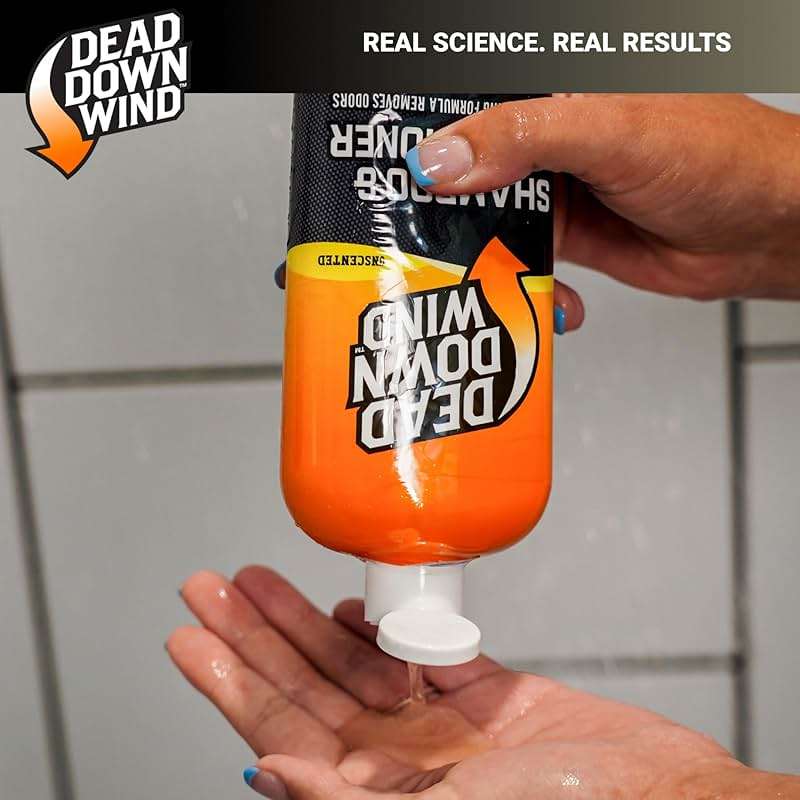 Dead Down Wind Shampoo & Conditioner | 12 oz Bottle | Odor Eliminator, Hunting Accessories | Gentle Shampoo & Conditioner for Hunting | Safe for Sensitive Skin, Orange, Model:121218 - Image 7