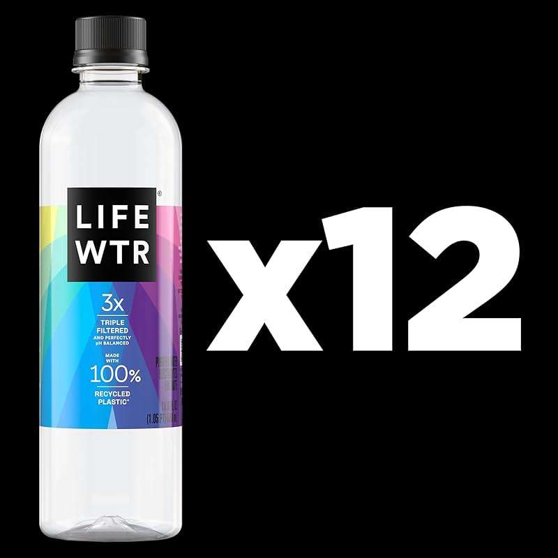 LIFEWTR Premium Purified Water pH Balanced with Electrolytes, 100% recycled plastic bottles, 16.9 Fl Oz Bottles, 500ml (Pack of 12) - Image 2