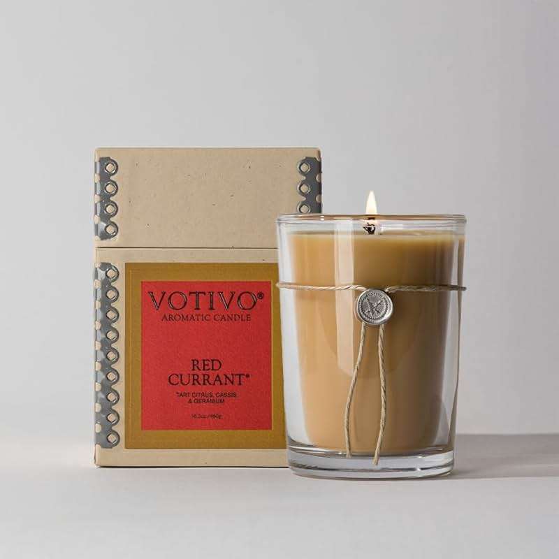 Votivo Red Currant 6.8 oz Aromatic Candle | Soy Wax Blend | Luxury Glass Jar Scented Candle & Box | Candles for Home Scented | Long Burning & Highly Scented - Image 3