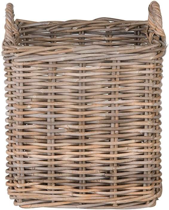 Kouboo Kobo Square Rattan Decorative Storage Basket and Planter, Medium Size, Gray - Image 5