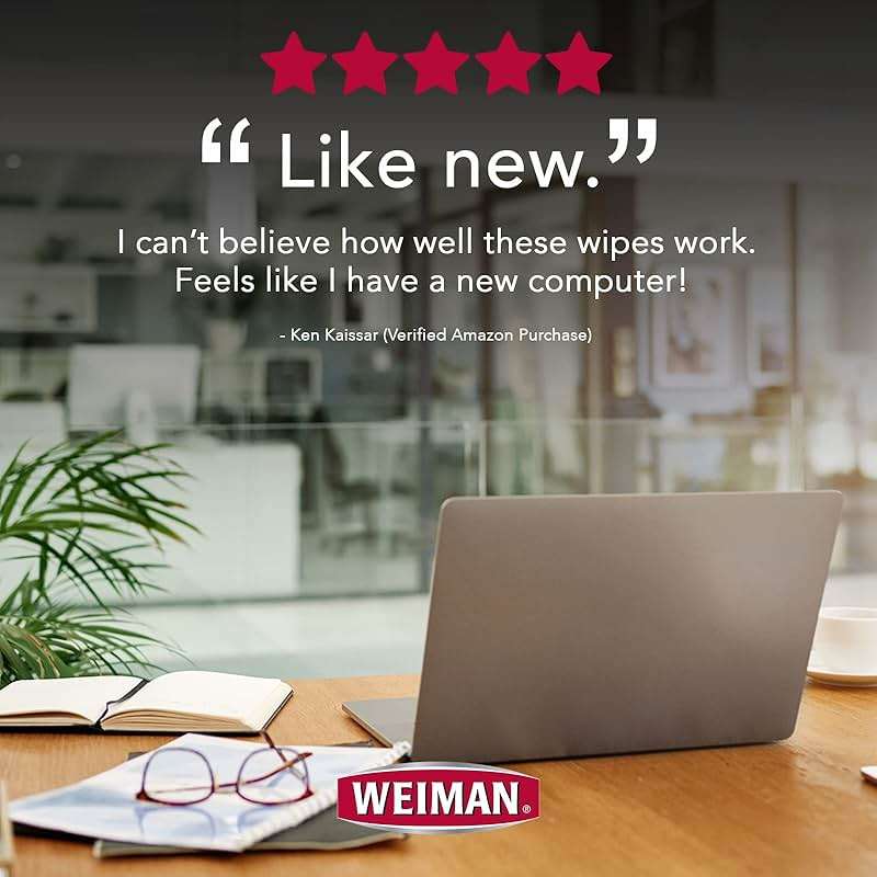 Weiman Electronic Screen Cleaner Wipes - 4 Pack Clean Your Laptop, Computer, TV, and All Electronic Equipment - Electronic Wipes - 30 Count - Image 7