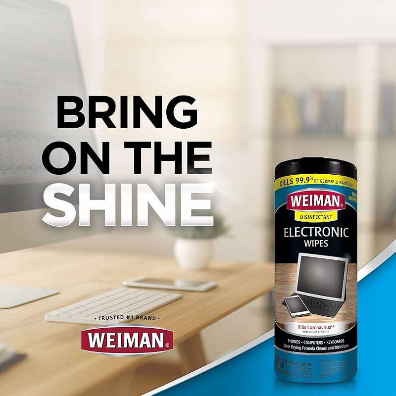 Weiman Electronic Screen Cleaner Wipes - 4 Pack Clean Your Laptop, Computer, TV, and All Electronic Equipment - Electronic Wipes - 30 Count - Image 8