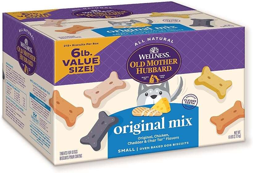 Wellness Old Mother Hubbard Classic Original Mix Dog Biscuits, Natural Training Treats, 4 Flavors, Small Size, 6 lb Bag - Image 1