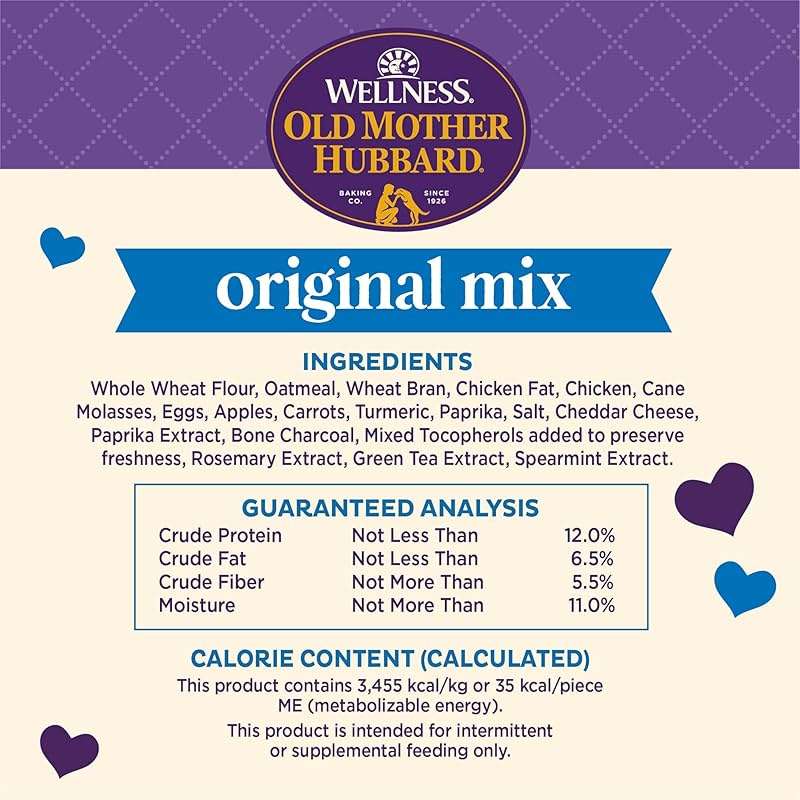 Wellness Old Mother Hubbard Classic Original Mix Dog Biscuits, Natural Training Treats, 4 Flavors, Small Size, 6 lb Bag - Image 6