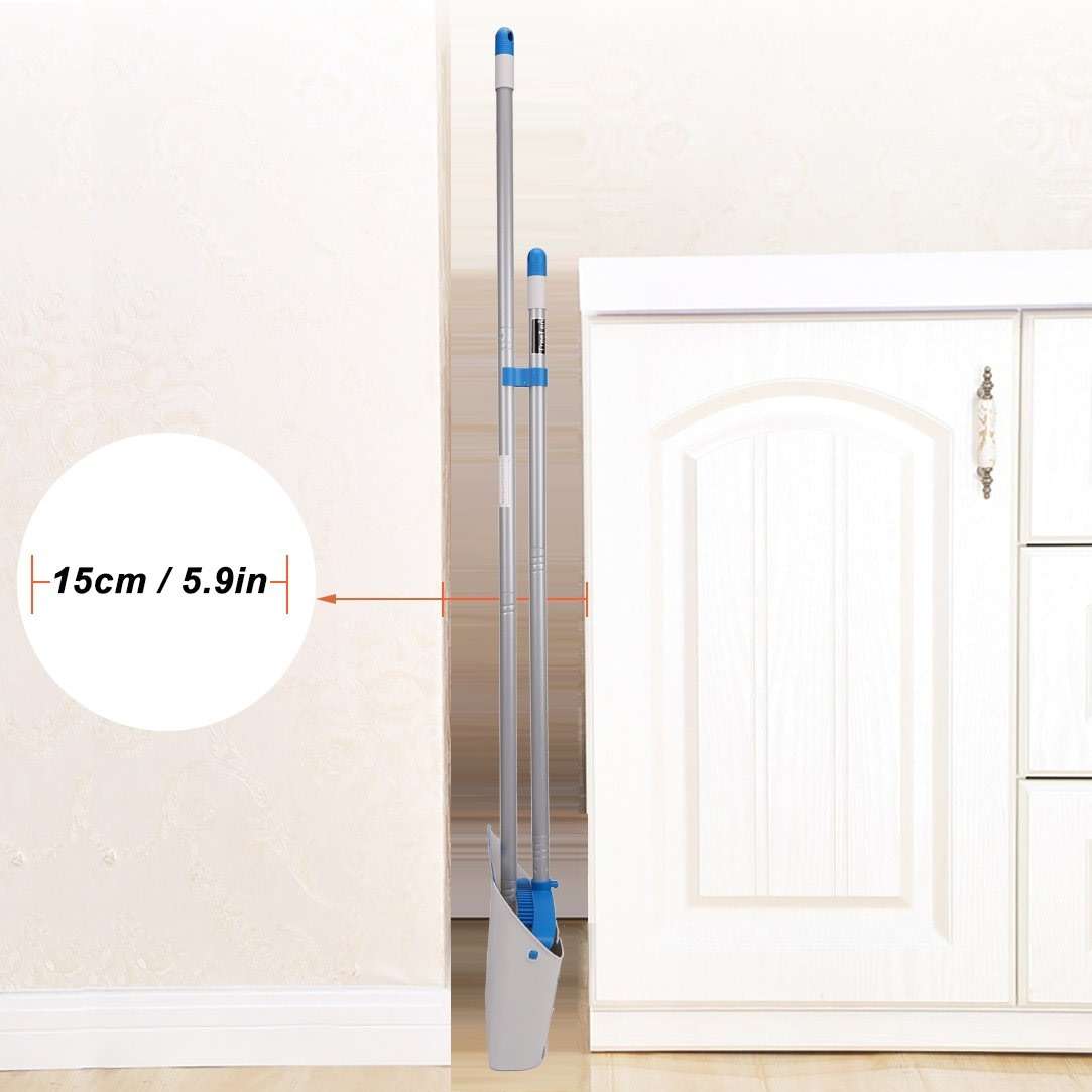 TreeLen Long Handle Broom and Dustpan Set,Upright Dust Pan Combo for Home, Kitchen, Room, Office, Lobby Floor Use Without Bending - Image 6