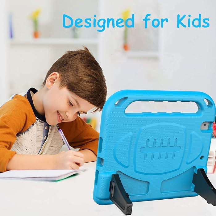BMOUO Kids Case for iPad 6th/5th Generation (iPad 9.7-inch, 2017/2018), iPad 9.7/Air 2 Cas e with Screen Protector, Shockproof Handle Stand iPad 6th 5th Generation Case for Kids, Blue - Image 9