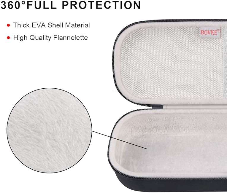 BOVKE Stethoscope Case for 3M Littmann Classic III, Lightweight II S.E, MDF Acoustica Deluxe Stethoscopes - Extra Room for Medical Bandage Scissors EMT Trauma Shear and LED Penlights, Black - Image 3