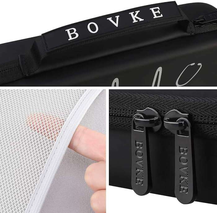 BOVKE Stethoscope Case for 3M Littmann Classic III, Lightweight II S.E, MDF Acoustica Deluxe Stethoscopes - Extra Room for Medical Bandage Scissors EMT Trauma Shear and LED Penlights, Black - Image 4