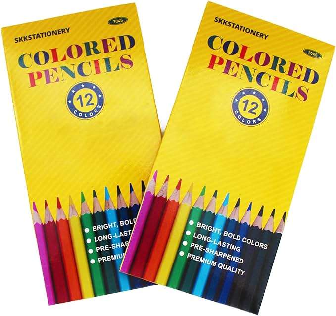 SKKSTATIONERY 144Pcs Colored Pencils, Pre-sharpened, coloring pencils Bulk Back to School Supplies For Teachers 12 Colors, 12pcs/box, Total: 144Pcs. - Image 4