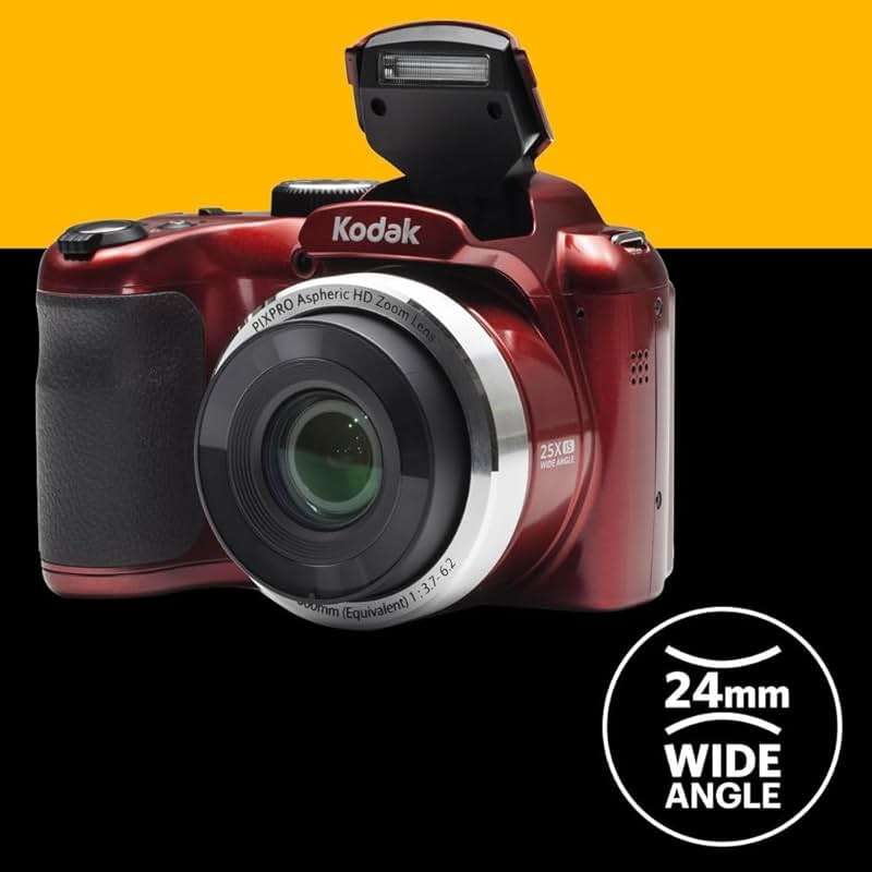 Kodak PIXPRO Astro Zoom AZ252-RD 16MP Digital Camera with 25X Optical Zoom and 3" LCD (Red) - Image 5