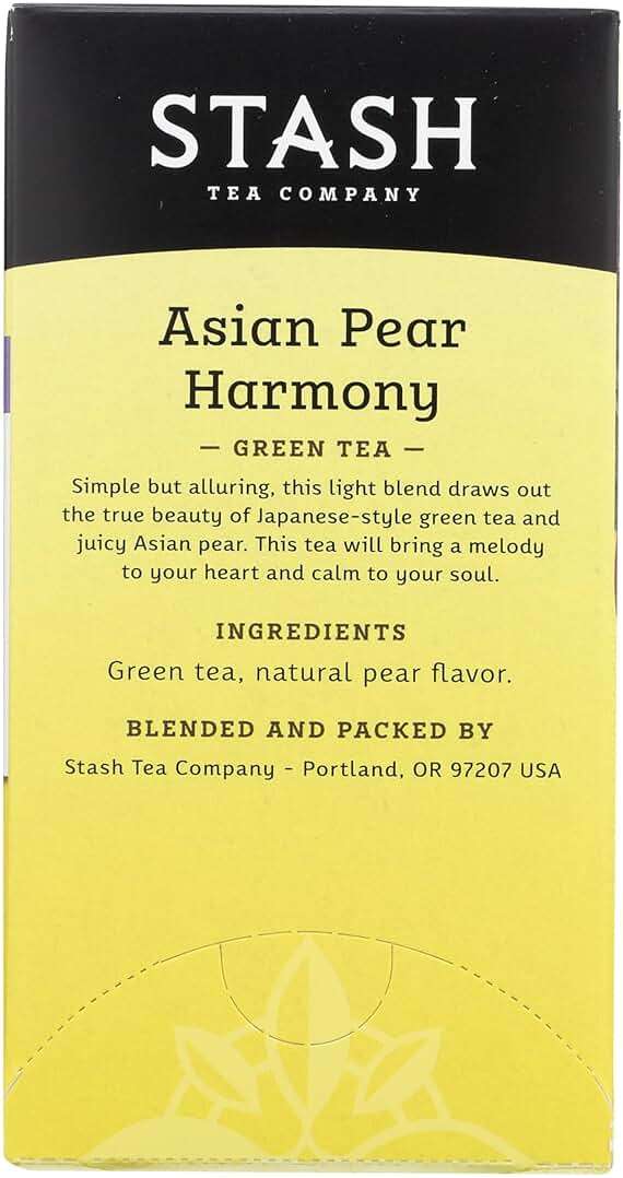 Asian Pear Harmony GreenTea Stash Tea 18 Bag - Image 5
