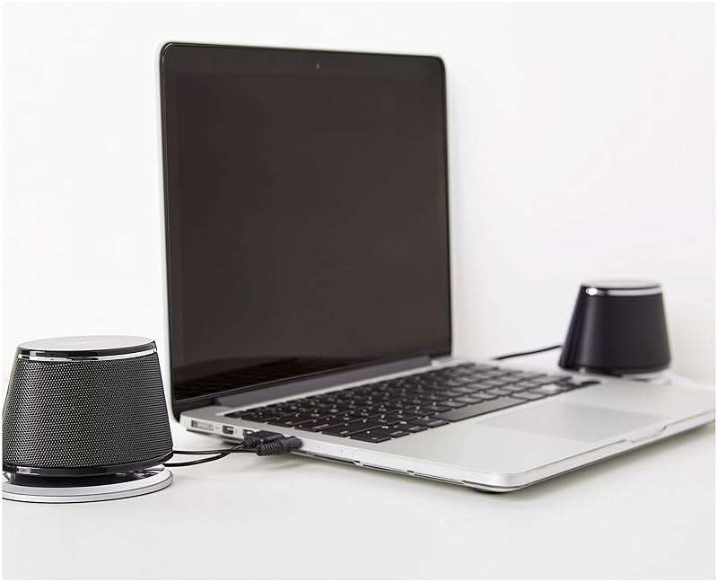 Amazon Basics Stereo 2.0 Speakers for PC or Laptop with Volume Control, 3.5mm Aux Input, USB-Powered, 1 Pair, Black - Image 7