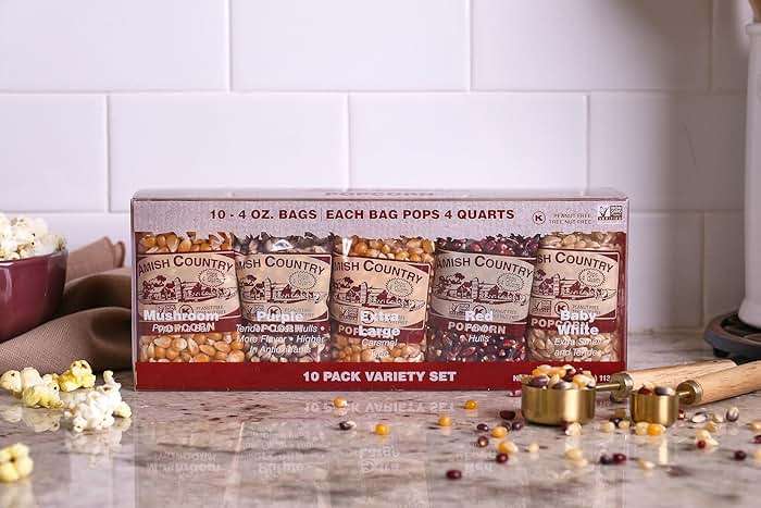 Amish Country Popcorn | 4 Ounce Variety Kernel Gift Set (10 Pack Assorted) | Old Fashioned, Non-GMO and Gluten Free (4oz Each, 10ct Total) - Image 2