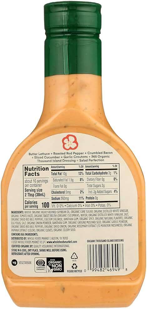 365 by Whole Foods Market, Organic Thousand Island Dressing, 16 Oz - Image 2