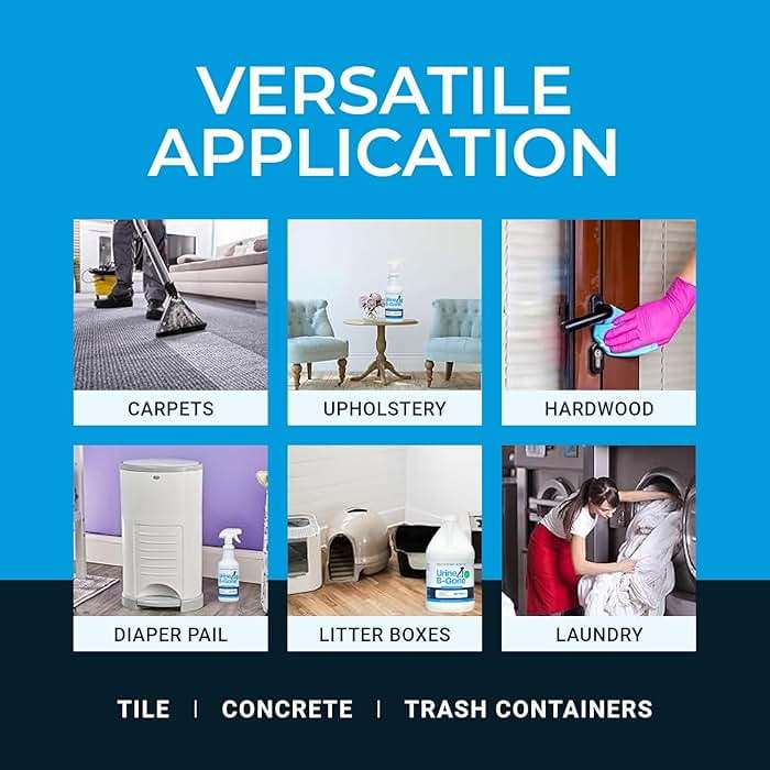 Urine B-Gone, Professional Enzyme Odor Eliminator & Pet Stain Remover, Human, Cat & Dog Urine Cleaner, Effective on Laundry, Carpets & More, Original Scent, 1 Gallon - Image 3