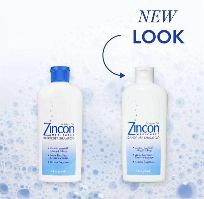 ZINCON Medicated Dandruff Shampoo, for Dry, Itchy Scalp Care & Anti-Dandruff with Immediate Soothing Relief - 8 Fl Oz - Image 2