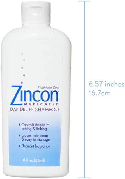 ZINCON Medicated Dandruff Shampoo, for Dry, Itchy Scalp Care & Anti-Dandruff with Immediate Soothing Relief - 8 Fl Oz - Image 8