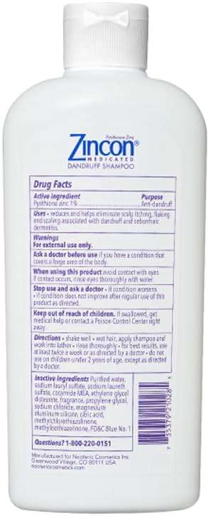 ZINCON Medicated Dandruff Shampoo, for Dry, Itchy Scalp Care & Anti-Dandruff with Immediate Soothing Relief - 8 Fl Oz - Image 9