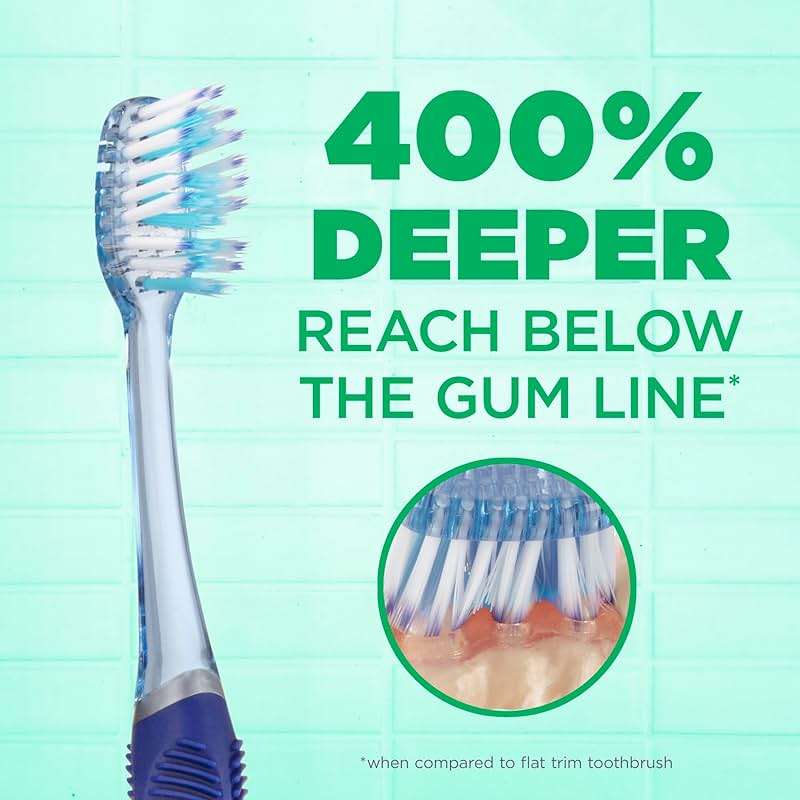 GUM Technique Deep Clean Toothbrush - Compact Head - Soft Toothbrushes for Adults with Sensitive Soft Bristles, 3 Count - Image 4