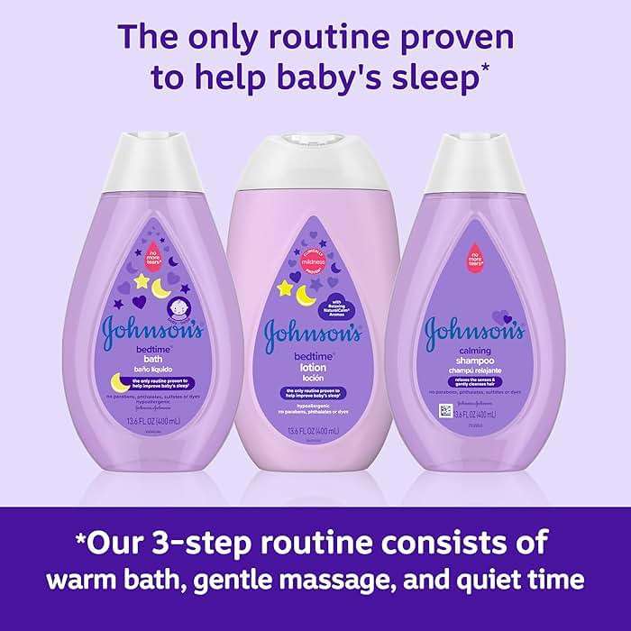 Johnson's Baby Sleepy Time Gift Set with Calming Bedtime Bath, Bedtime Lotion & Calming Shampoo, Baby Bedtime Essentials with Relaxing NaturalCalm Aromas, Hypoallergenic, 3 Items - Image 3