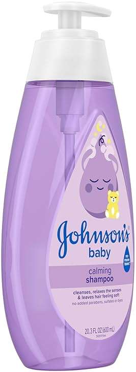 Johnson's Baby Calming Shampoo with Soothing NaturalCalm Aromas, Gentle, Hair Wash, Baby Essentials, Hypoallergenic, No Added Parabens and Sulfates, Baby Essentials, 20.3 fl. Oz - Image 3