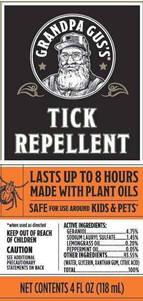 Grandpa Gus's Natural Tick and Mosquito Repellent Spray, DEET-Free, Plant-Based, Up to 8 Hours, Safe for Kids When Used as Directed, 4 oz 2 Pack - Image 2