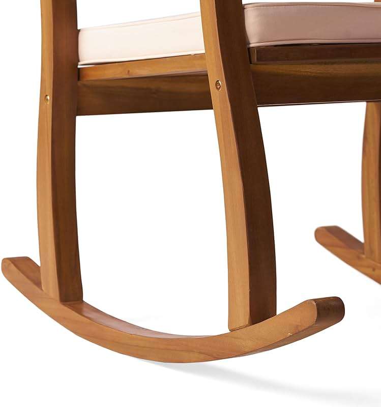Christopher Knight Home Selma Acacia Rocking Chairs with Cushions, 2-Pcs Set, Teak Finish - Image 11