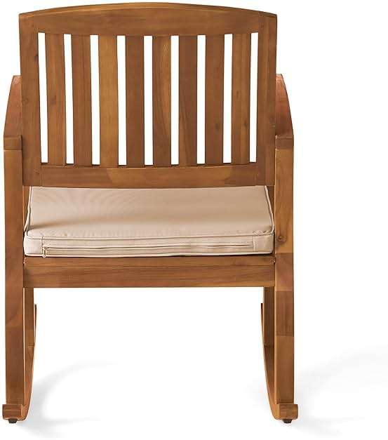 Christopher Knight Home Selma Acacia Rocking Chairs with Cushions, 2-Pcs Set, Teak Finish - Image 10