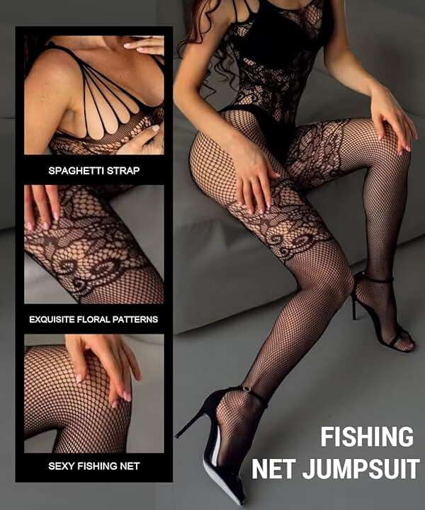 Buitifo Lingeire for Woman Sexy Bodysuit Bodystockings Fishnet Tights Rave Outfits - Image 2