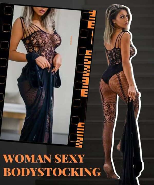 Buitifo Lingeire for Woman Sexy Bodysuit Bodystockings Fishnet Tights Rave Outfits - Image 3