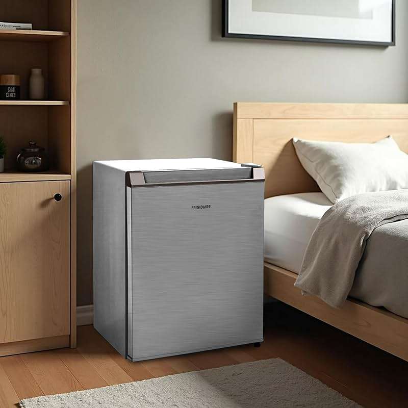 Frigidaire Retro Compact Mini Fridge with Freezer Compartment, Chrome Handles, Built-in Water Dispenser, (1.8 cu ft) - Image 2
